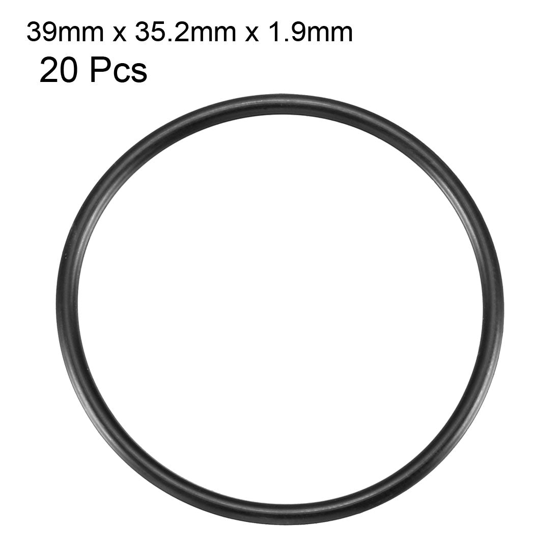 Harfington Nitrile Rubber O-Rings Metric Buna-N Sealing Gasket, Black Pack of 20