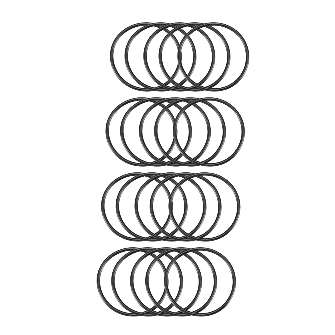 Harfington Nitrile Rubber O-Rings Metric Buna-N Sealing Gasket, Black Pack of 20