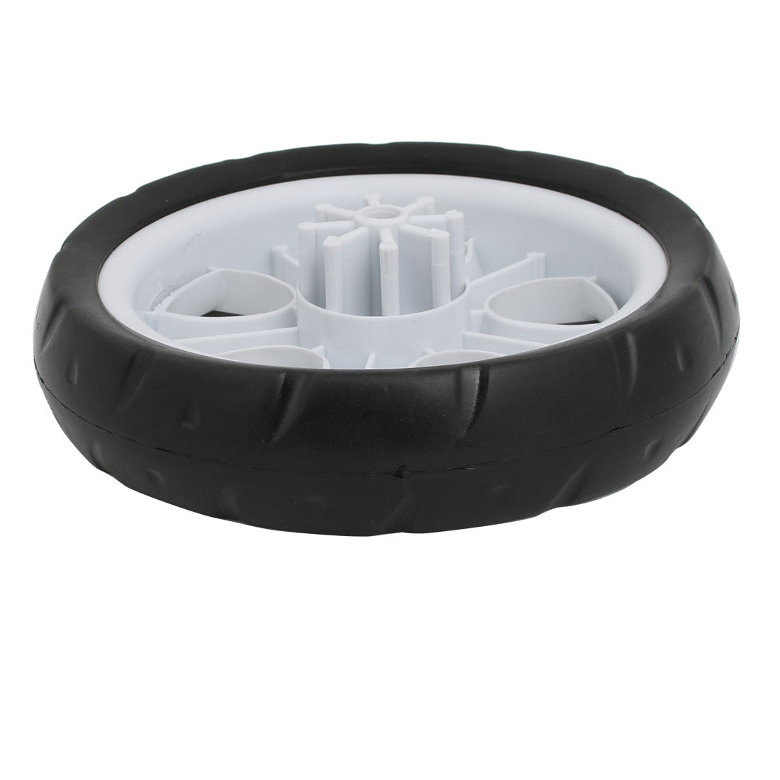 Harfington 155mm Diameter Plastic Single Wheel Pulley Rolling Roller 4pcs