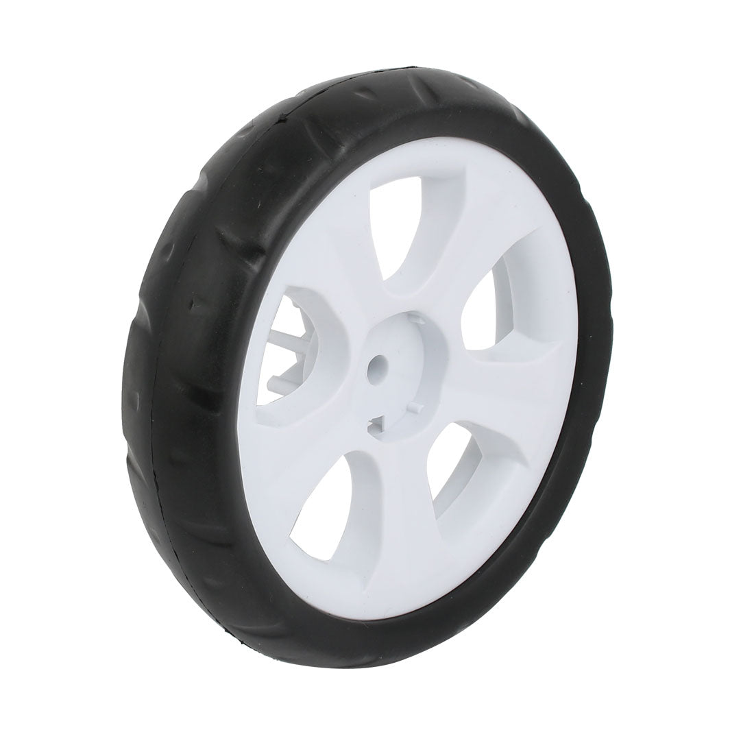 Harfington 155mm Diameter Plastic Single Wheel Pulley Rolling Roller 4pcs