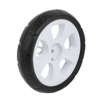 Harfington 155mm Diameter Plastic Single Wheel Pulley Rolling Roller 4pcs