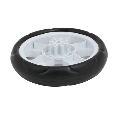 Harfington 185mm Diameter Plastic Single Wheel Pulley Rolling Roller White 8x25mm