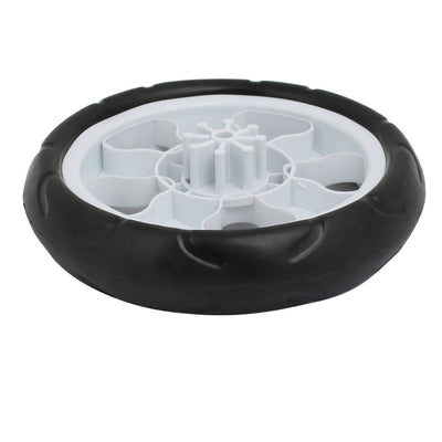 Harfington 185mm Diameter Plastic Single Wheel Pulley Rolling Roller 4pcs