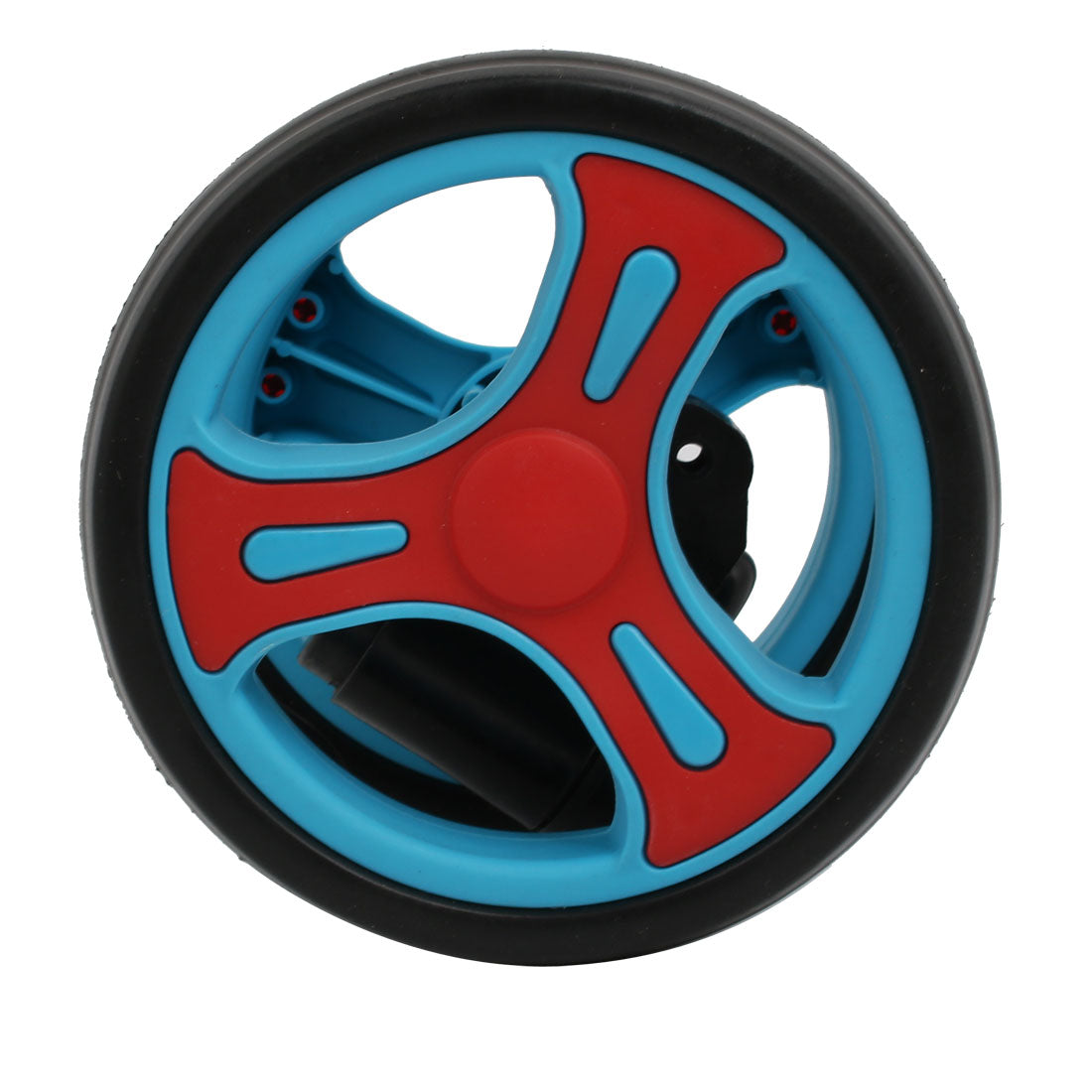 Harfington 150mm Diameter Plastic Double Wheel Swivel Pulley Roller for 25mm Tube