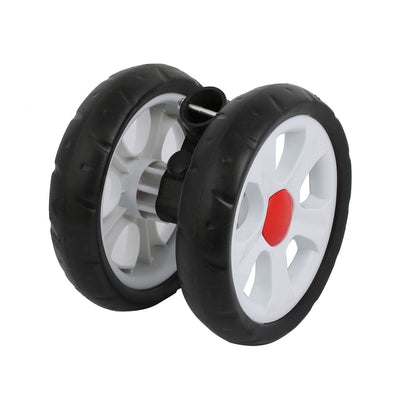 Harfington 155mm Diameter Plastic Double Wheel Swivel Pulley Roller for 25mm Tube