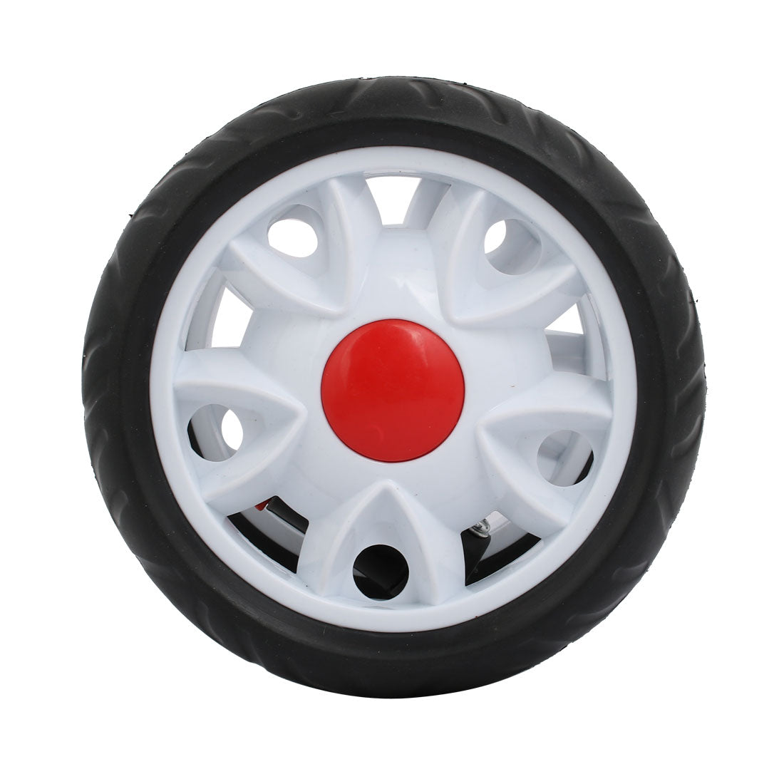 Harfington 170mm Diameter Plastic Double Wheel Swivel Pulley Roller for 25mm Tube