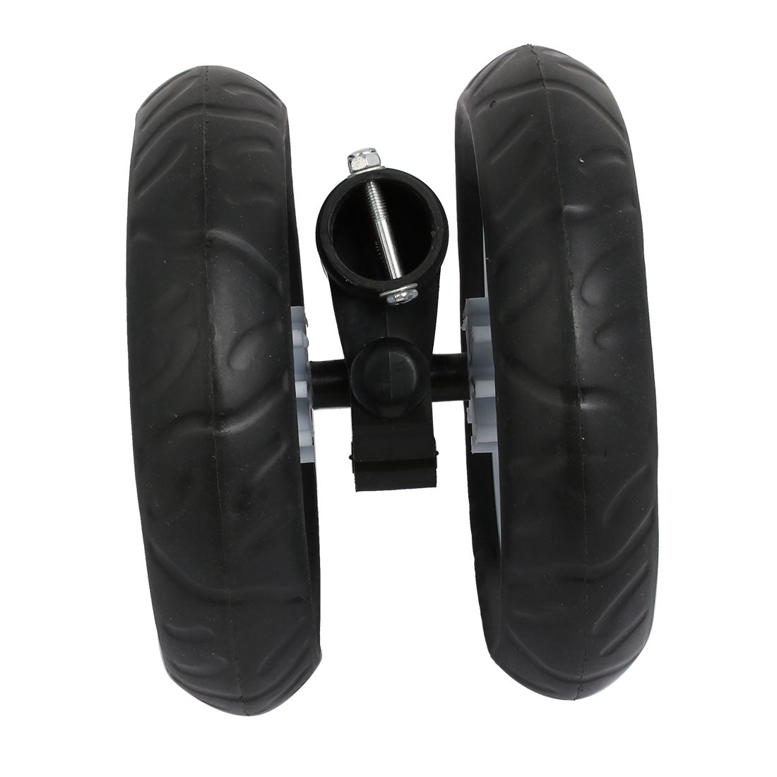 Harfington 170mm Diameter Plastic Double Wheel Swivel Pulley Roller for 25mm Tube