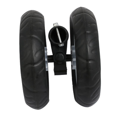 Harfington 170mm Diameter Plastic Double Wheel Swivel Pulley Roller for 25mm Tube