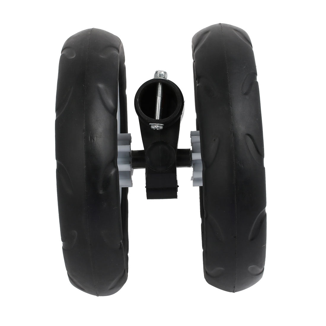 Harfington 195mm Diameter Plastic Double Wheel Swivel Pulley Roller for 25mm Tube