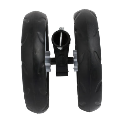 Harfington 195mm Diameter Plastic Double Wheel Swivel Pulley Roller for 25mm Tube