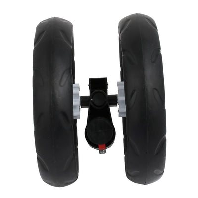 Harfington 195mm Diameter Plastic Double Wheel Swivel Pulley Roller for 25mm Tube