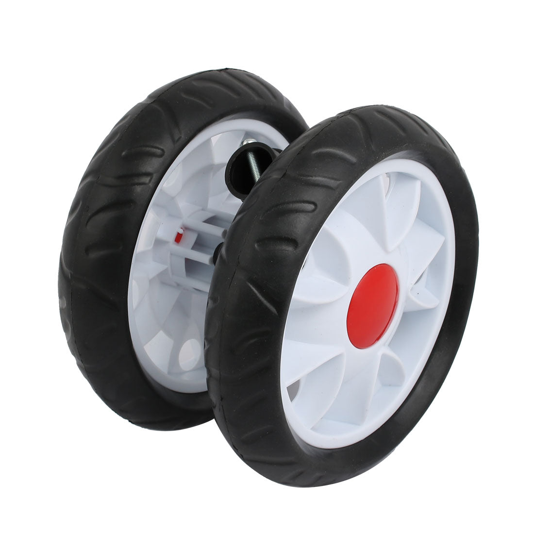 Harfington 170mm Diameter Plastic Double Wheel Swivel Pulley Roller for 22mm Tube