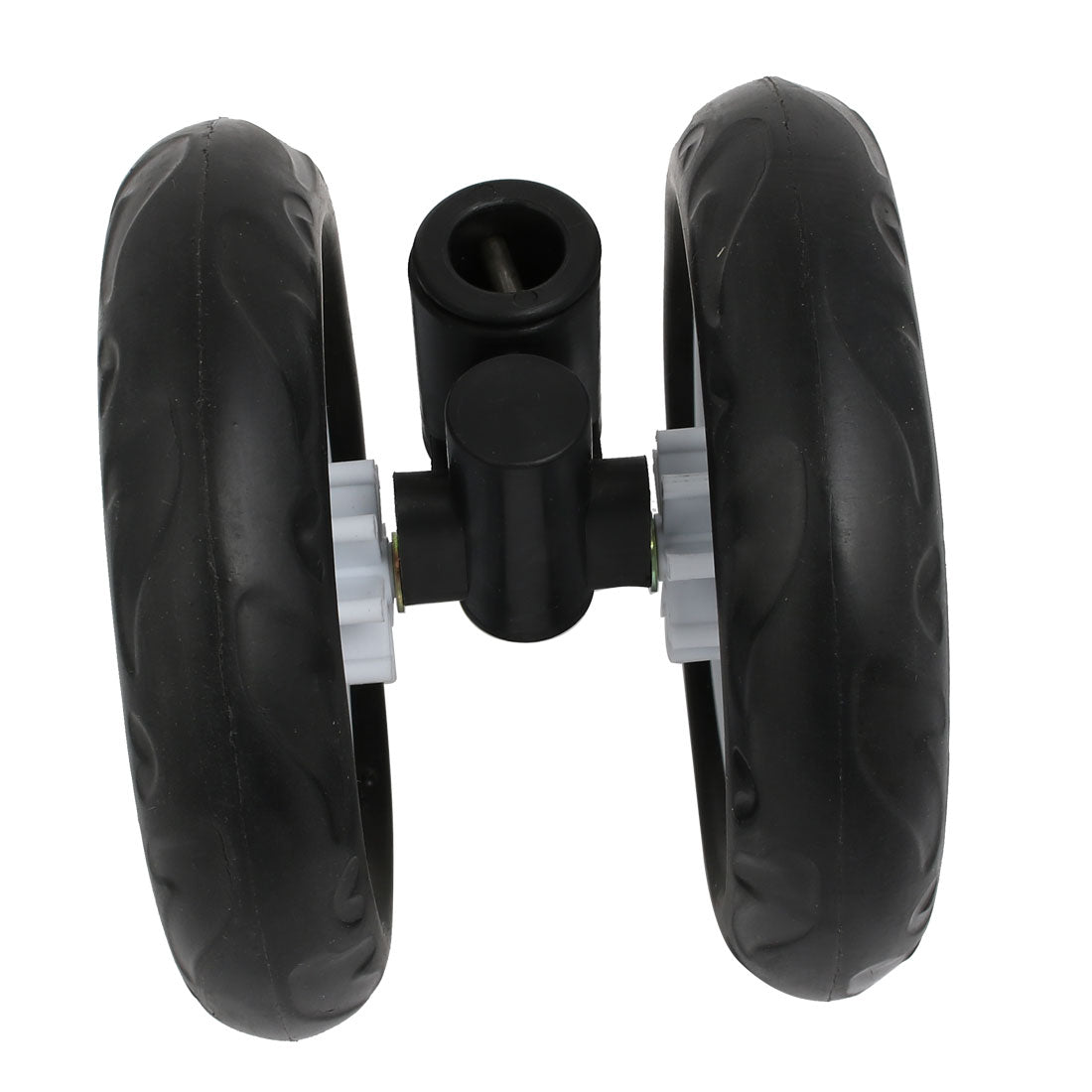 Harfington 140mm Diameter Plastic Double Wheel Swivel Pulley Roller for 16mm Tube