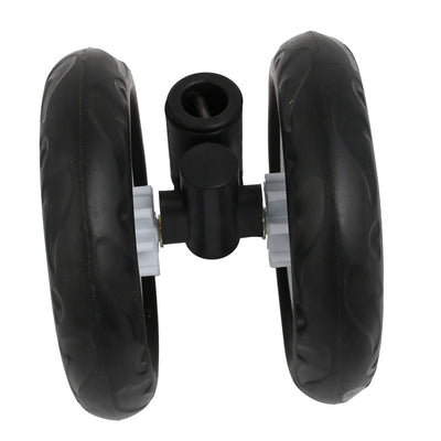 Harfington 140mm Diameter Plastic Double Wheel Swivel Pulley Roller for 16mm Tube