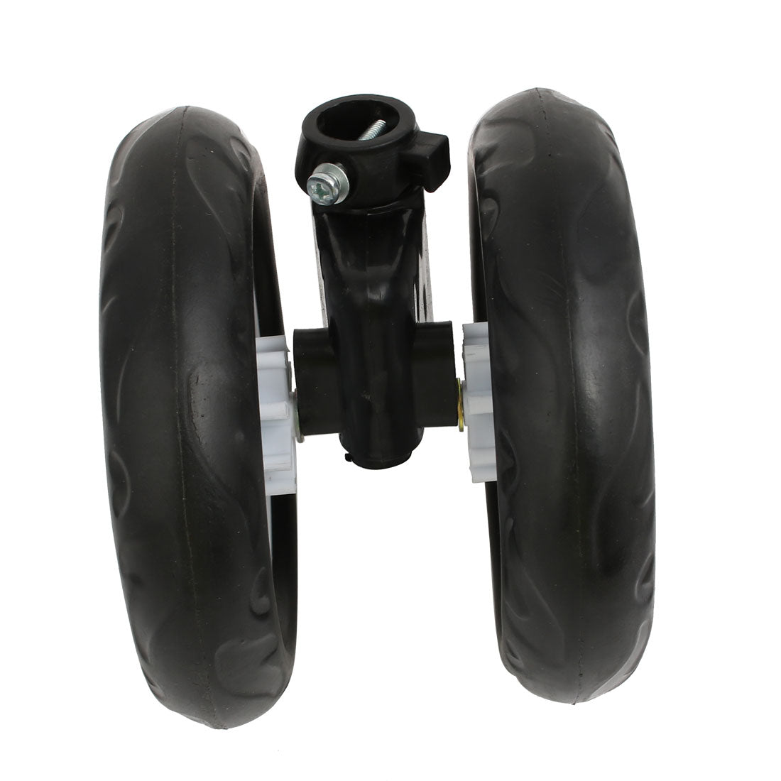 Harfington 140mm Diameter Plastic Double Wheel Swivel Pulley Roller for 19mm Tube