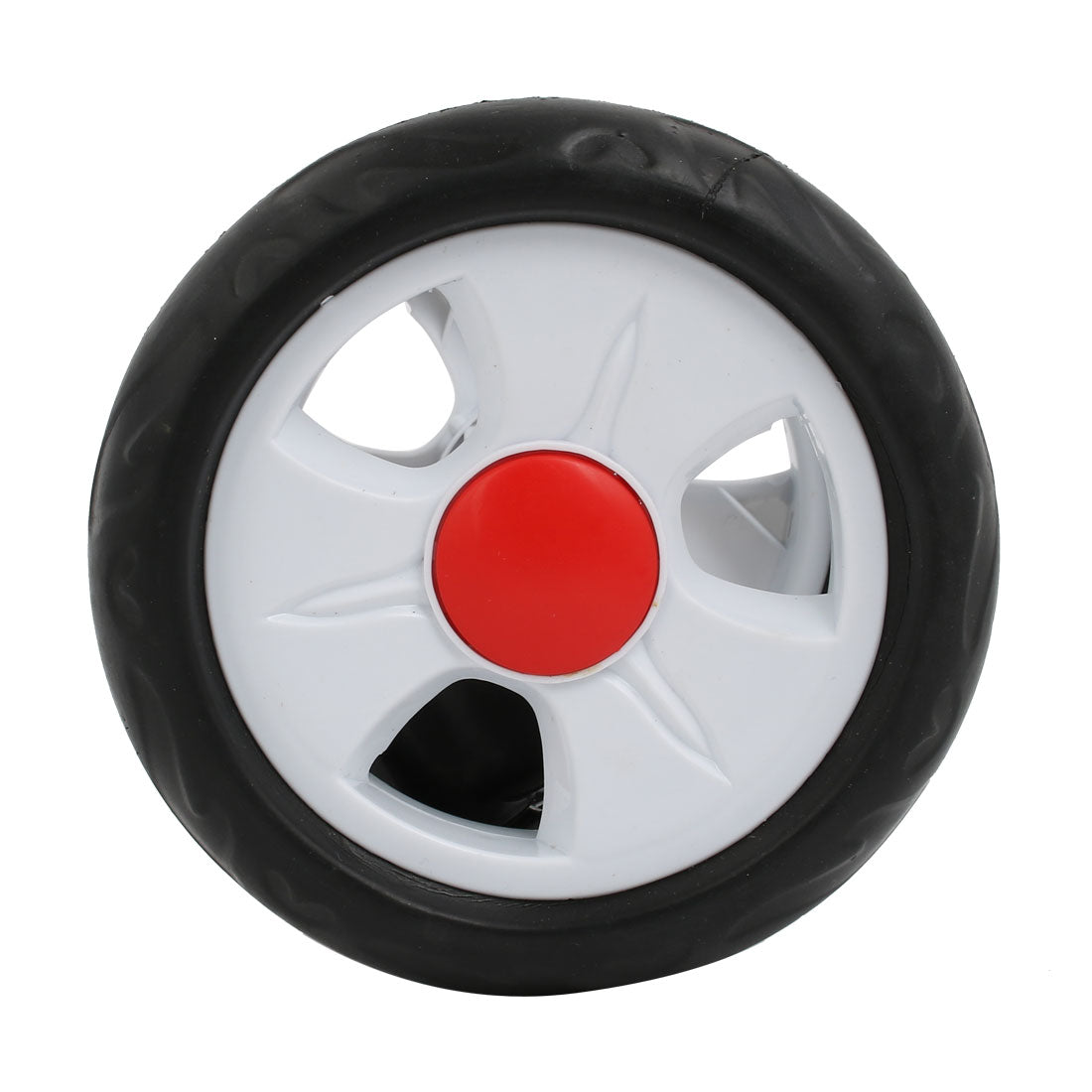 Harfington 140mm Diameter Plastic Double Wheel Swivel Pulley Roller for 19mm Tube