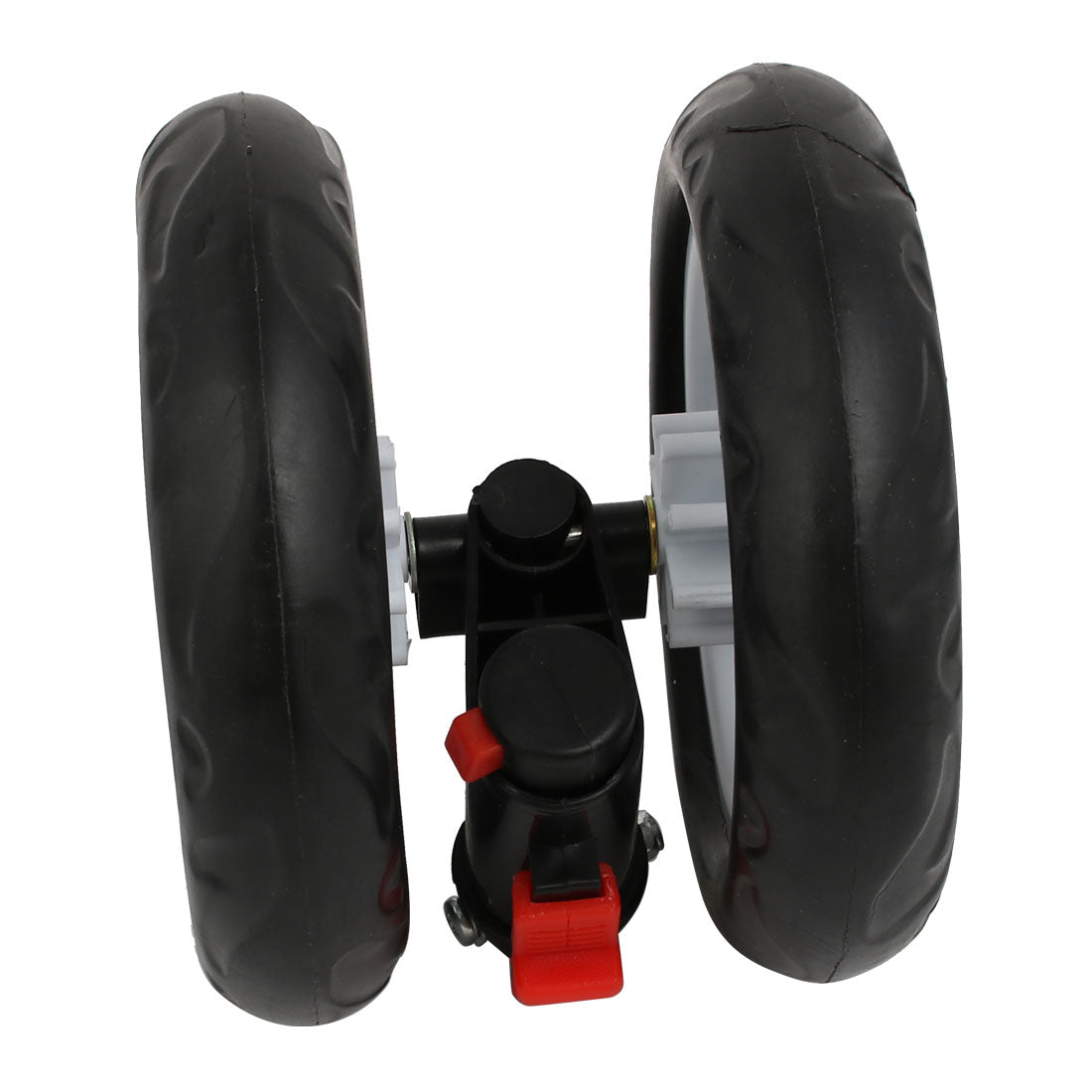 Harfington 140mm Diameter Plastic Double Wheel Swivel Pulley Roller for 19mm Tube