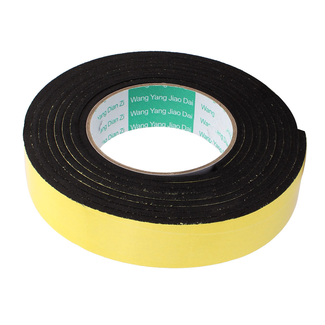 Harfington Thick Width Length Dual Side Shockproof EVA Sponge Tape, Yellow Black, Pack of 2