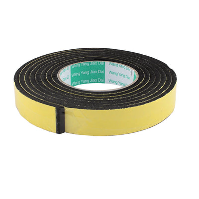 Harfington Thick Width Length Dual Side Shockproof EVA Sponge Tape, Yellow Black, Pack of 2