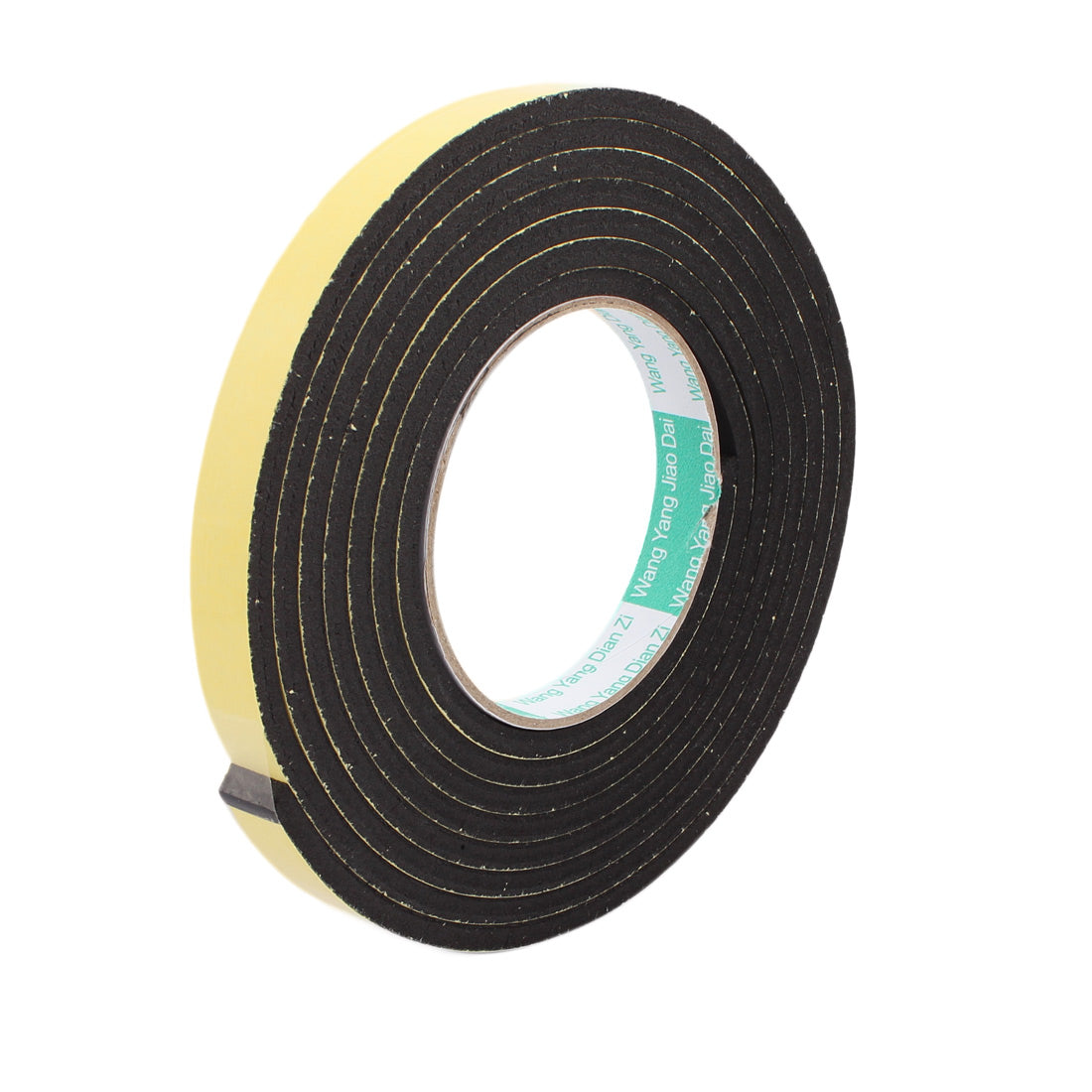 Harfington Thick Width Length Dual Side Shockproof EVA Sponge Tape, Yellow Black, Pack of 5