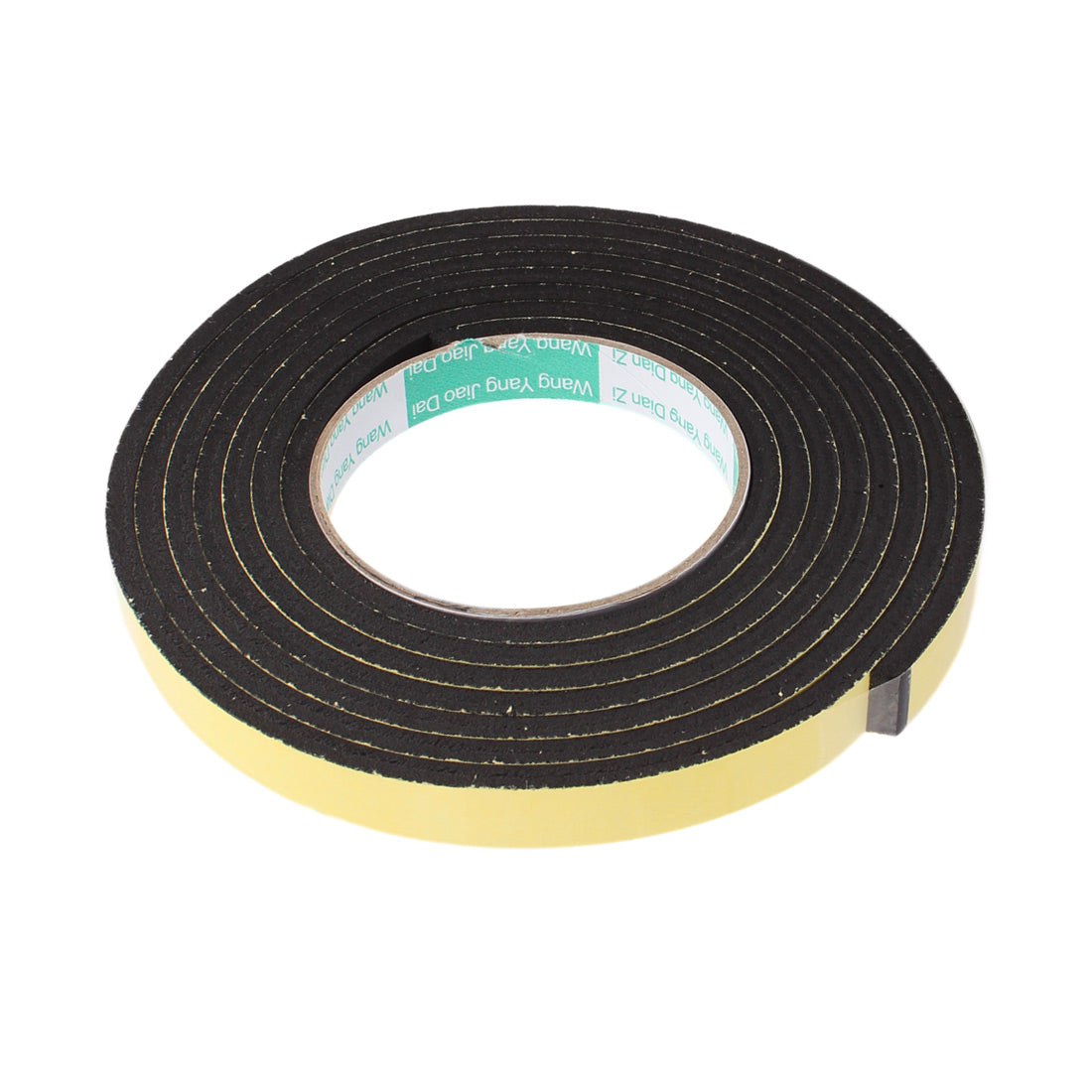 Harfington Thick Width Length Dual Side Shockproof EVA Sponge Tape, Yellow Black, Pack of 5