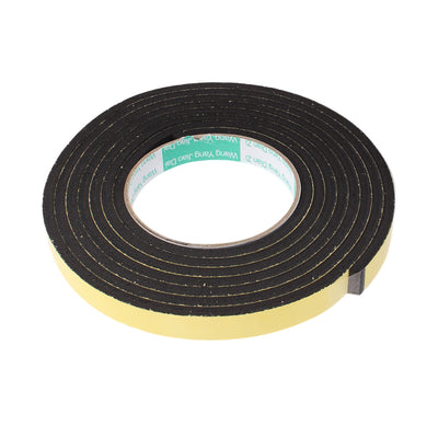 Harfington Thick Width Length Dual Side Shockproof EVA Sponge Tape, Yellow Black, Pack of 5