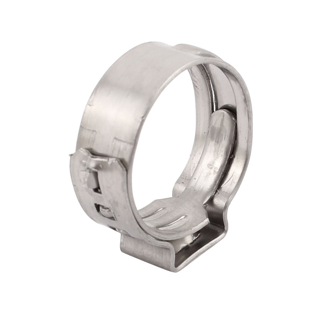 Harfington 14.3mm-16.8mm 304 Stainless Steel Adjustable Tube Hose Clamps Silver Tone 15pcs