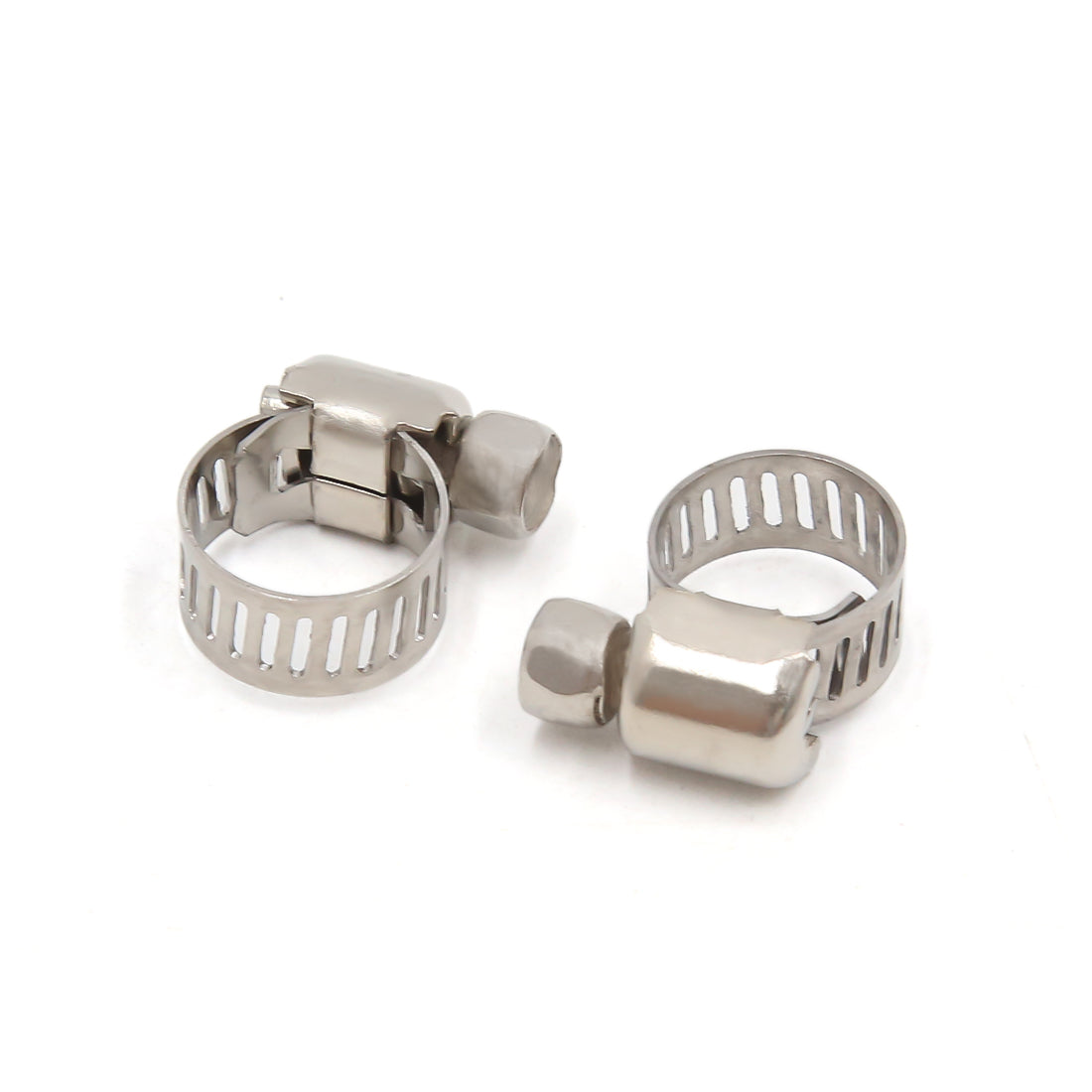 Harfington 16Pcs Stainless Steel Adjustable Car Fuel Hose Clamp Pipe Tube Tight Clip 8-16mm