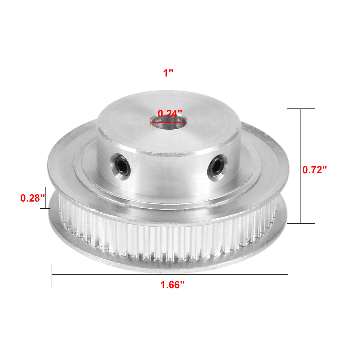 Harfington Aluminum Timing Pulley MXL 60 Teeth mm Bore Timing Belt Pulley Synchronous Wheel for mm Belt
