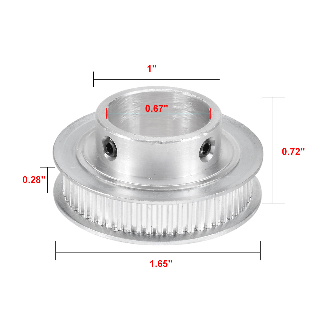 Harfington Aluminum Timing Pulley MXL 60 Teeth mm Bore Timing Belt Pulley Synchronous Wheel for mm Belt