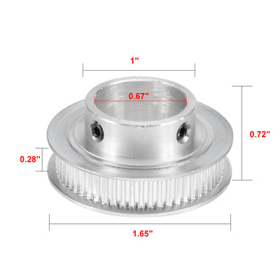 Harfington Aluminum Timing Pulley MXL 60 Teeth mm Bore Timing Belt Pulley Synchronous Wheel for mm Belt