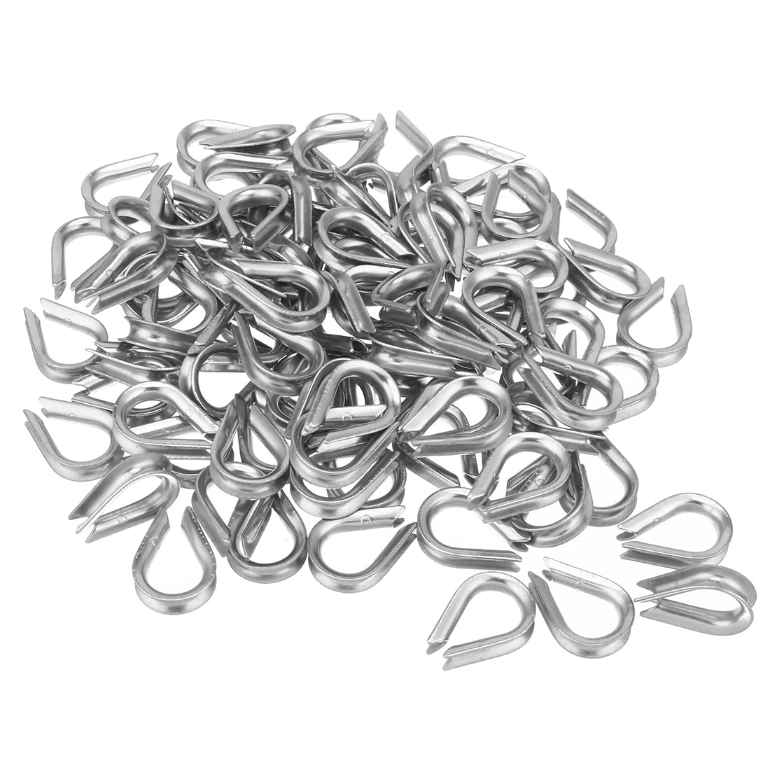 Harfington Stainless Steel Thimble for 0.12 inch (3mm) Diameter Wire Rope 100pcs
