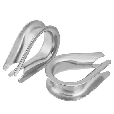 Harfington Stainless Steel Thimble for 0.31 inch (8mm) Diameter Wire Rope 50pcs