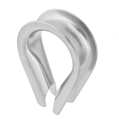 Harfington Stainless Steel Thimble for 0.31 inch (8mm) Diameter Wire Rope 50pcs