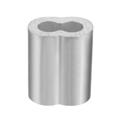 Harfington 0.31 inch (8mm) Diameter Wire Rope Aluminum Sleeves Clip Fittings Cable Crimps 20pcs