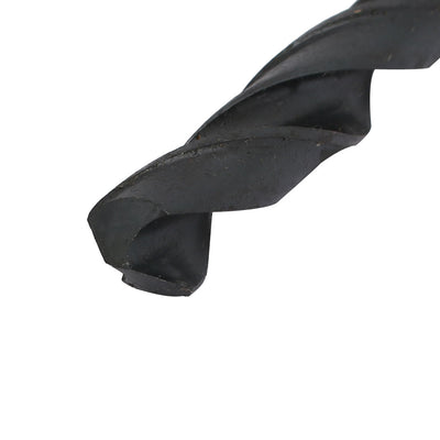 Harfington 13mm Dia HSS 2-Flute Straight Shank Twist Drill Bit Drilling Tool Black