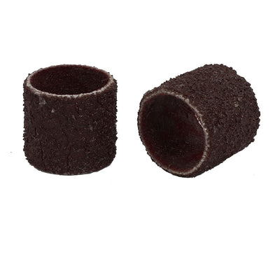 Harfington 13mm x 15mm x 14mm Abrasive Sanding Sleeves Sandpaper Dark Brown 10pcs