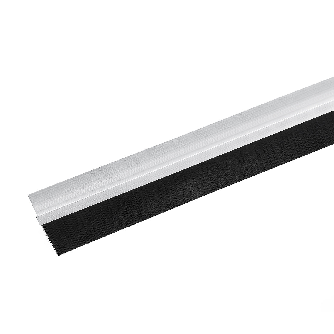 Harfington Door Bottom Sweep H-Shape Aluminum Alloy Base with 3.6-inch Black Nylon Brush