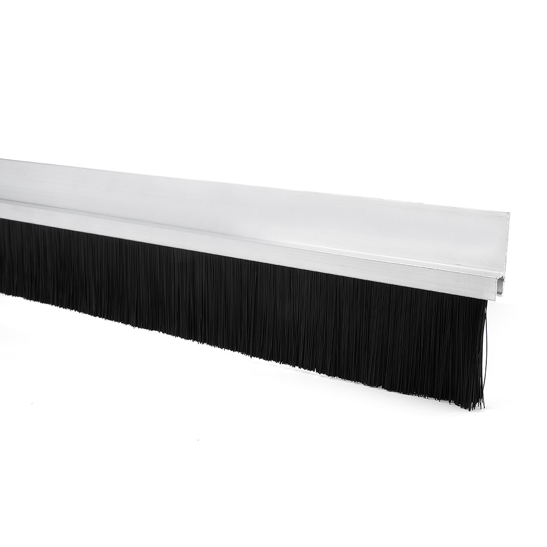 Harfington Door Bottom Sweep H-Shape Aluminum Alloy Base with 3.6-inch Black Nylon Brush