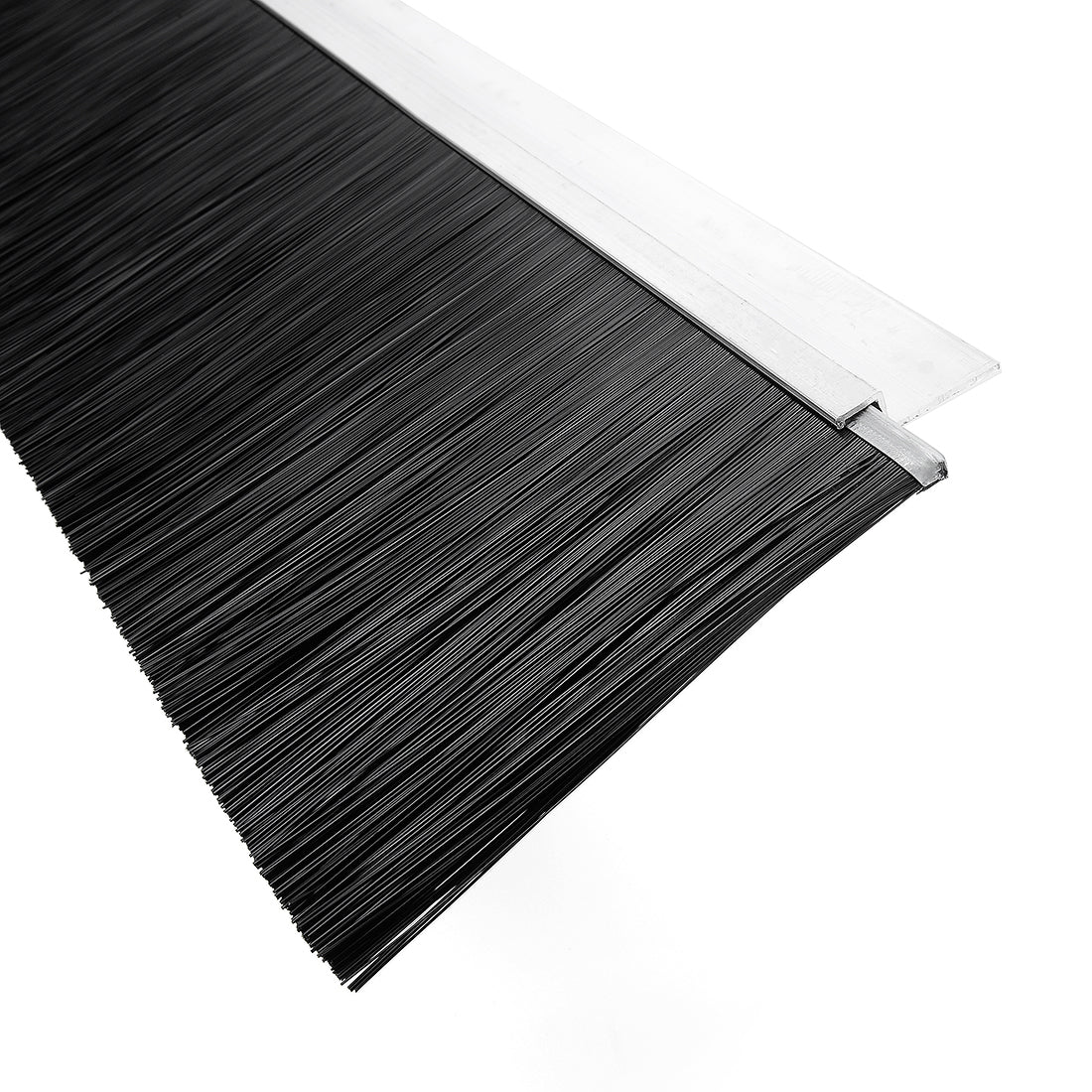 Harfington Door Bottom Sweep H-Shape Aluminum Alloy Base with 3.6-inch Black Nylon Brush