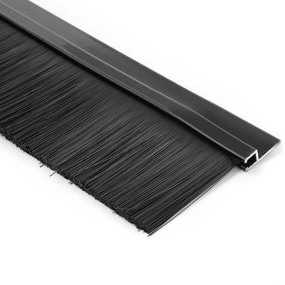Harfington Door Bottom Sweep H-Shape Aluminum Alloy Base with 3.6-inch Black Nylon Brush