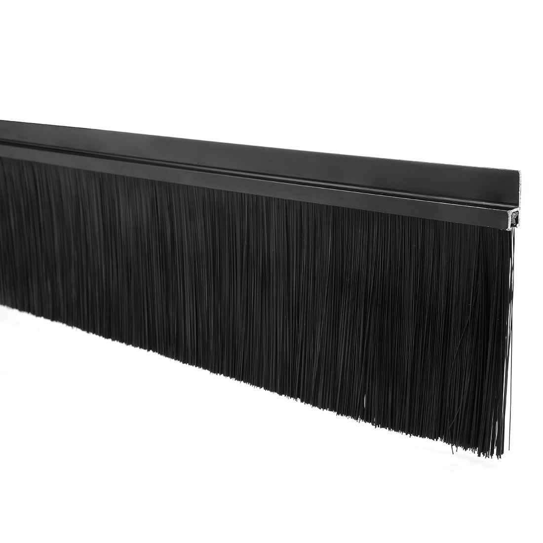 Harfington Door Bottom Sweep H-Shape Aluminum Alloy Base with 3.6-inch Black Nylon Brush