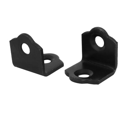Harfington 18mmx18mmx18mm 90 Degree Angle Bracket Corner Brace Joint Fastener Black 8pcs