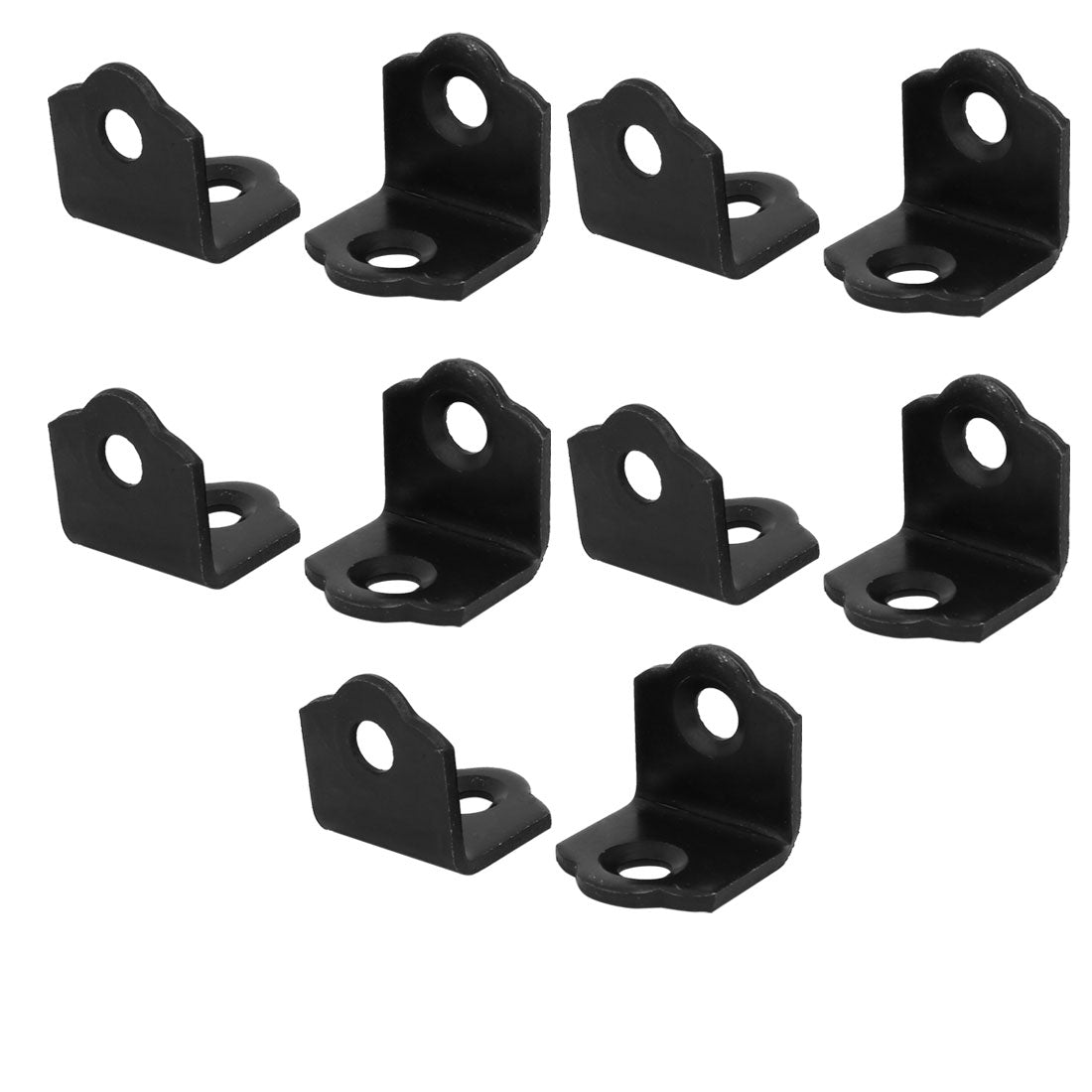 Harfington 18mmx18mmx18mm 90 Degree Angle Bracket Corner Brace Joint Fastener Black 10pcs