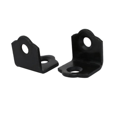 Harfington 18mmx18mmx18mm 90 Degree Angle Bracket Corner Brace Joint Fastener Black 12pcs
