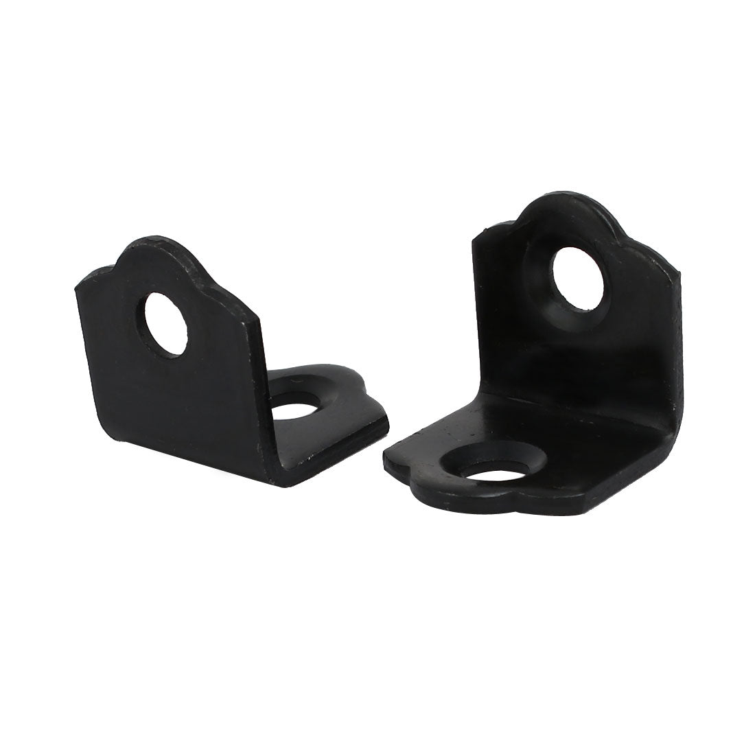 Harfington 18mmx18mmx18mm 90 Degree Angle Bracket Corner Brace Joint Fastener Black 40pcs