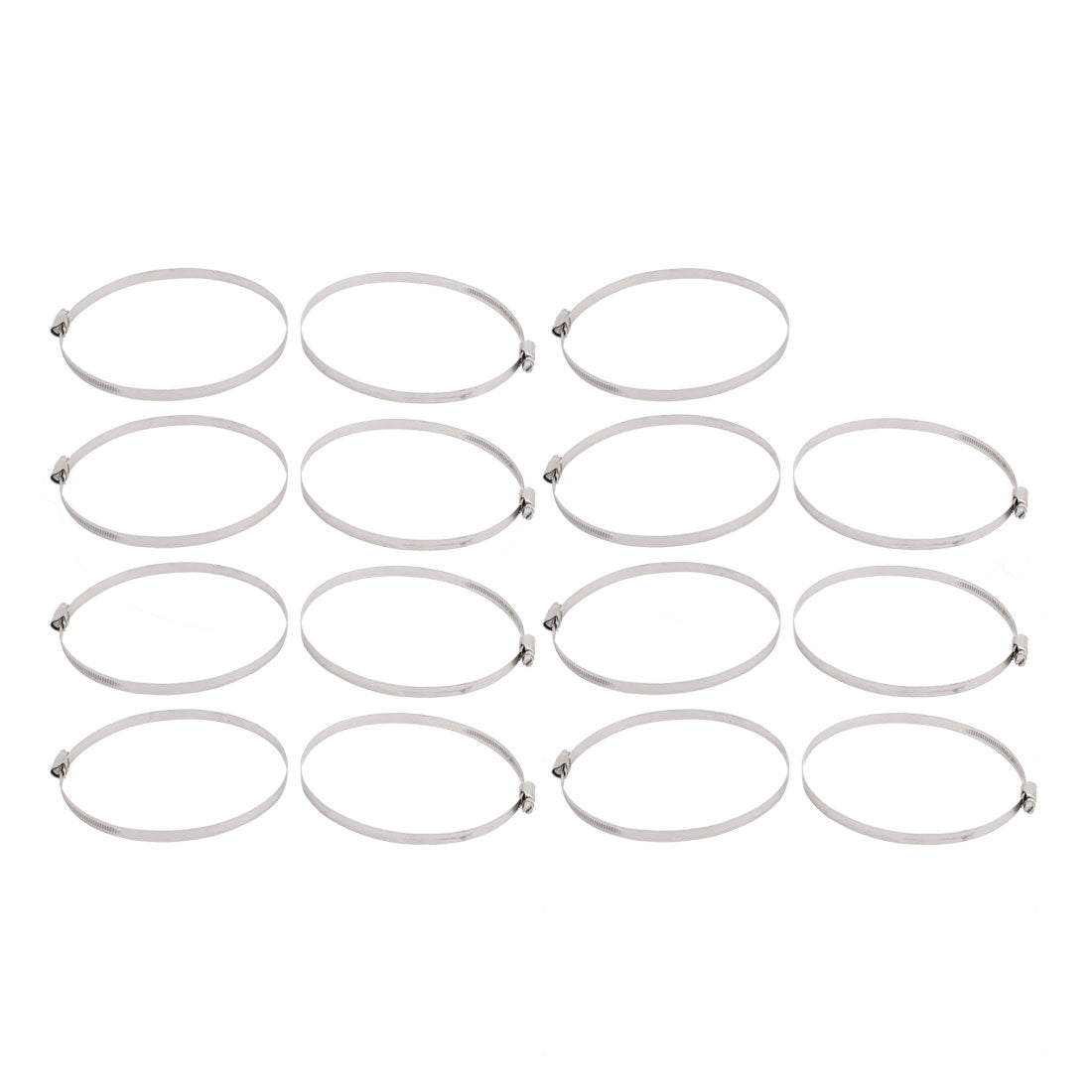 Harfington 130mm-150mm Adjustable Range 9mm Width Stainless Steel  Gear Hose Clamp 15pcs