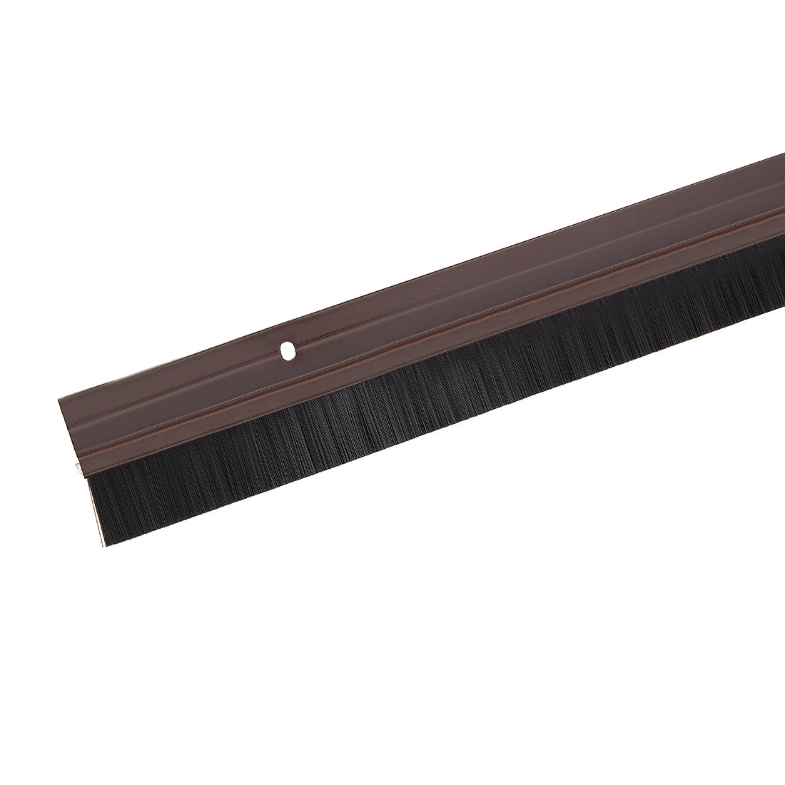 Harfington Door Brush Bottom Sweep H-Shape Aluminum Alloy Holder Black PP Silicone Soft Brush