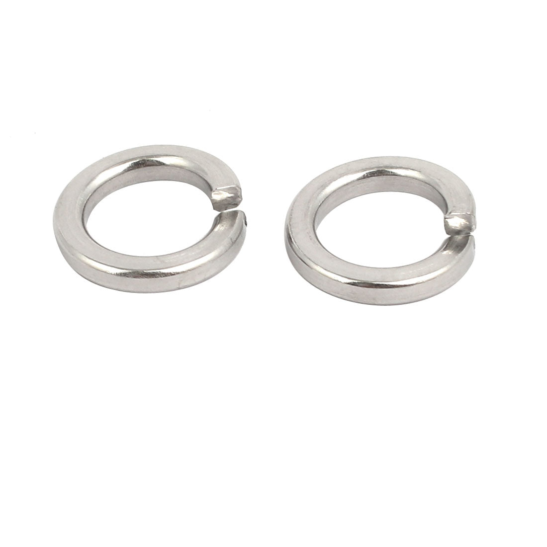 Harfington M8 304 Stainless Steel Split Lock Washer Silver Tone 20pcs