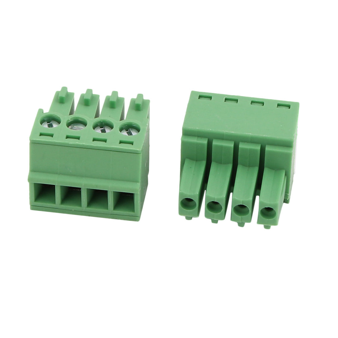 Harfington 15 Pcs LC1 AC300V 8A 3.5mm Pitch 4P PCB Mount Terminal Block Wire Connector